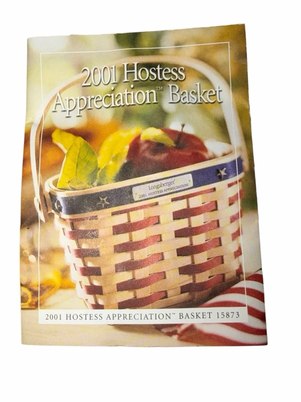 VINTAGE Longaberger Proudly American 2001 Hostess Appreciation Basket